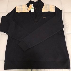 NWT Vineyard Vines Shep Shirt with Plaid Shoulders